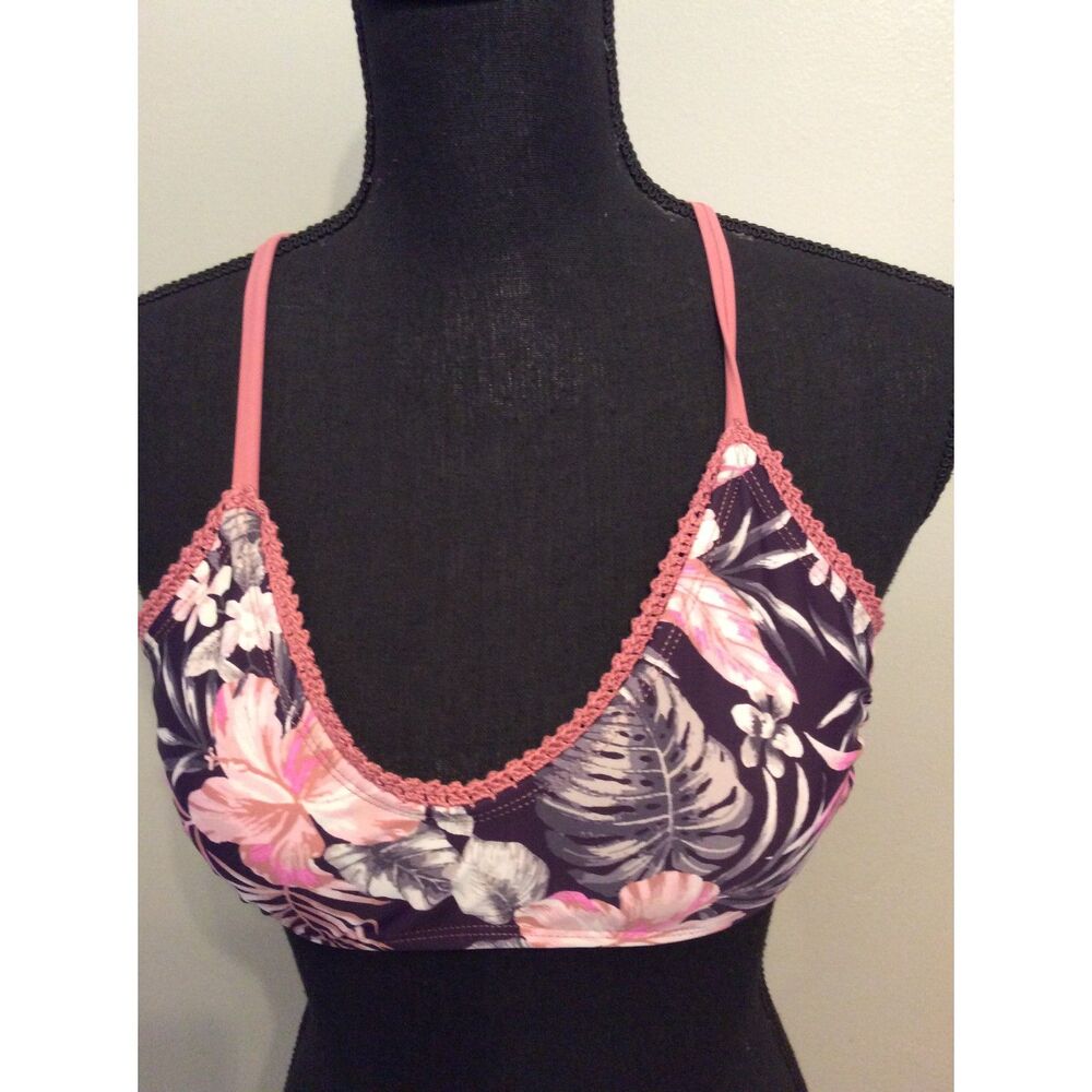 Trillium Medium M Floral Bikini Top Tropical Women